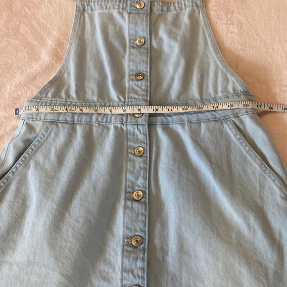 American Eagle Denim Dress Light Wash Button Down Jean Y2K 00s‎ 90s Large - Picture 5 of 6